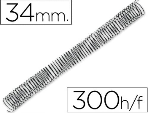 ESPIRAL METALICA 34 MM NEGRO PASO 5:1 CAJA 25 GBC | 1 UNIDADES | (GBC) Imagen principal del producto