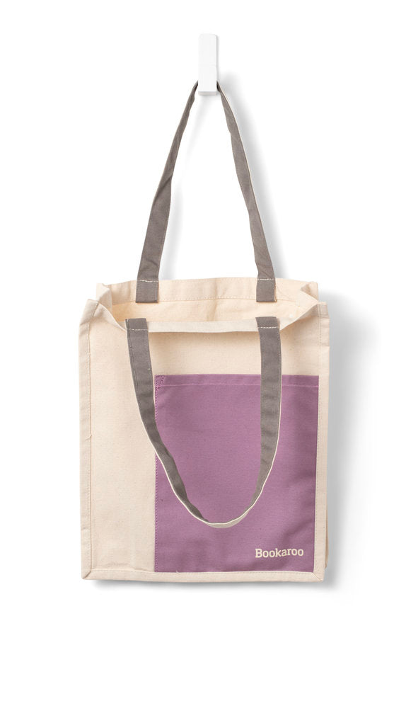 BOLSA ALGODON BERENJENA Y CREMA | THE COMPANY CALLED IF HOUSE