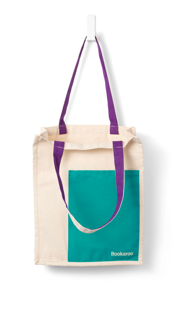 BOLSA ALGODON TURQUESA Y MORADO | THE COMPANY CALLED IF HOUSE Imagen principal del producto