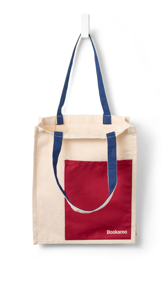 Bolsa Algodón Rojo Oscuro y Azul Marino Marca The Company Called If House Imagen principal del producto