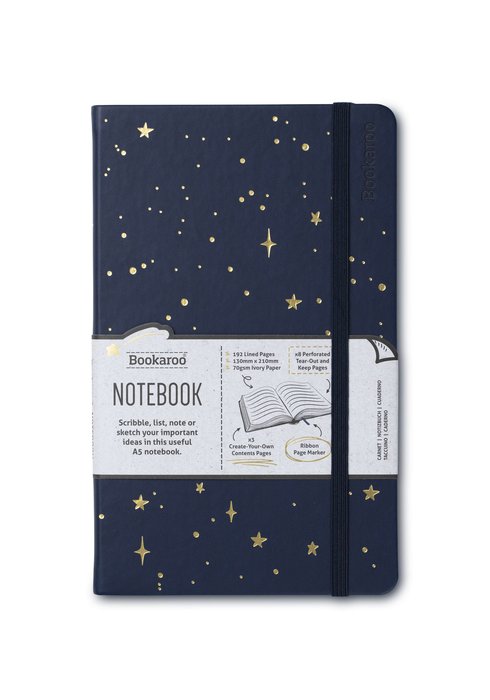 Notebook Journal Moon & Stars THE COMPANY CALLED IF HOUSE Cuero Terciopelo A5