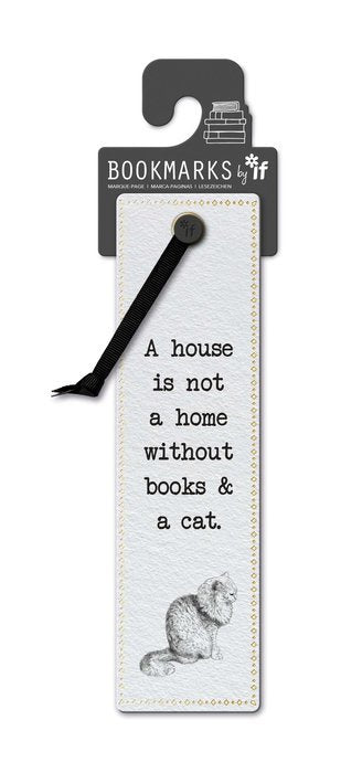 MARCAPAGINAS LITERARIO BOOKS & A CAT | 3 UNIDADES | (THE COMPANY CALLED IF HOUSE)