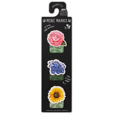 MINI MARCAPAGINAS MAGNETICOS MODELO FLORES | 3 UNIDADES | (THE COMPANY CALLED IF HOUSE)