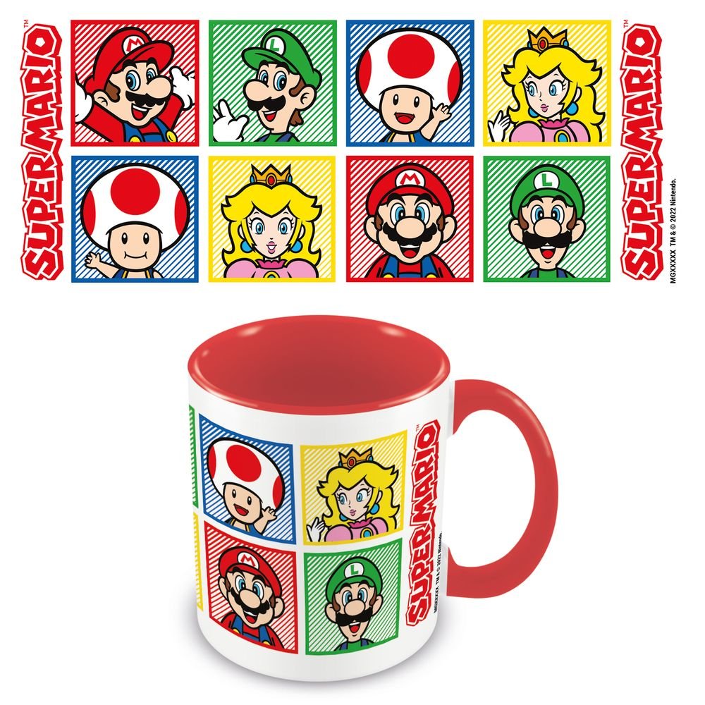 Taza Color Interior Super Mario Personajes 325 ml Pyramid International