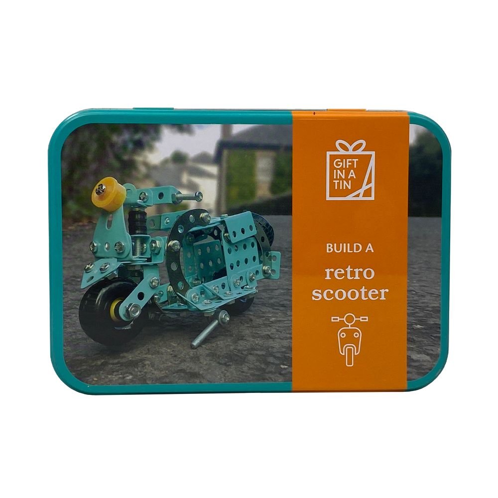 Juego Construcción Moto en Lata Scooter Retro WIDDOP Imagen principal del producto