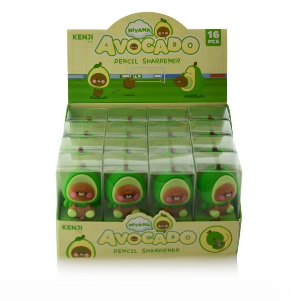 Expositor 16 Sacapuntas Avocado Capibara Fraga Kawaii