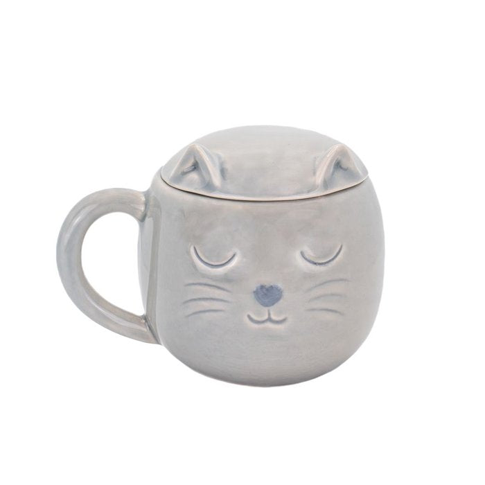 TAZA CON TAPA GATO GRIS | SASS & BELLE | 1 UNIDAD | 5055259282535