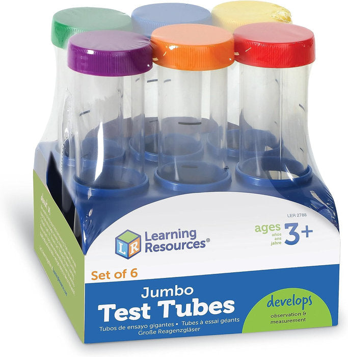 TUBOS DE ENSAYO JUMBO CON SOPORTE PRIMARY SCIENCE | LEARNING RESOURCES | 1 UNIDAD | 5055506405502
