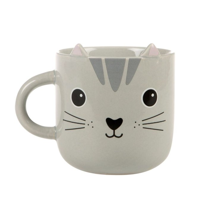 TAZA GRIS GATO KAWAII | SASS & BELLE | 1 UNIDAD | 5055992721209