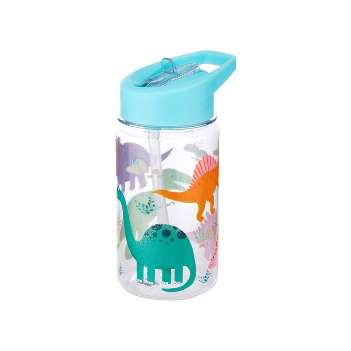 BOTELLA INFANTIL CON PAJITA 400ML DINOS | SASS & BELLE | 1 UNIDAD | 5055992758496