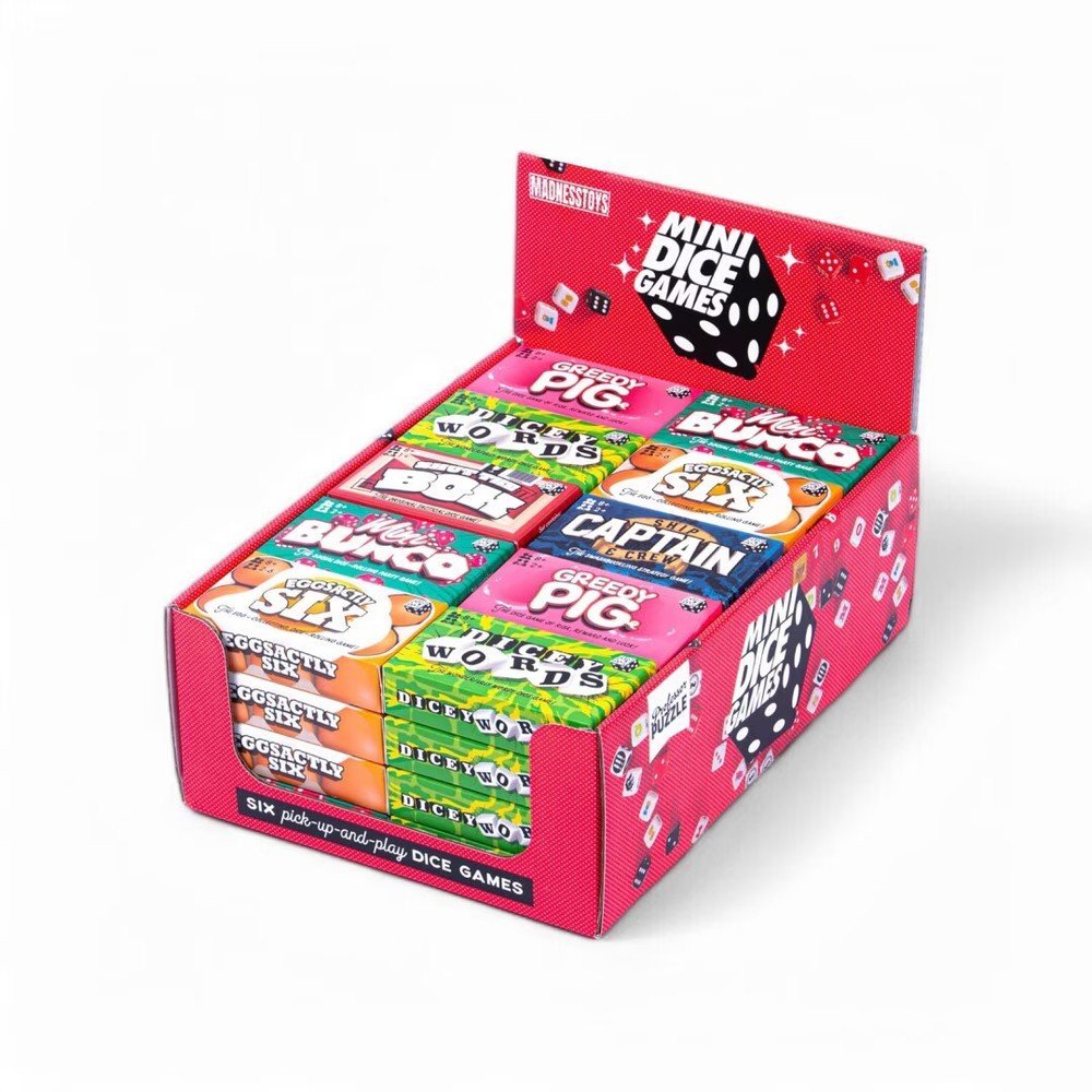 Expositor 40 Mini Juegos de Dados Dice Games Surtidos MADNESSTOYS Imagen principal del producto