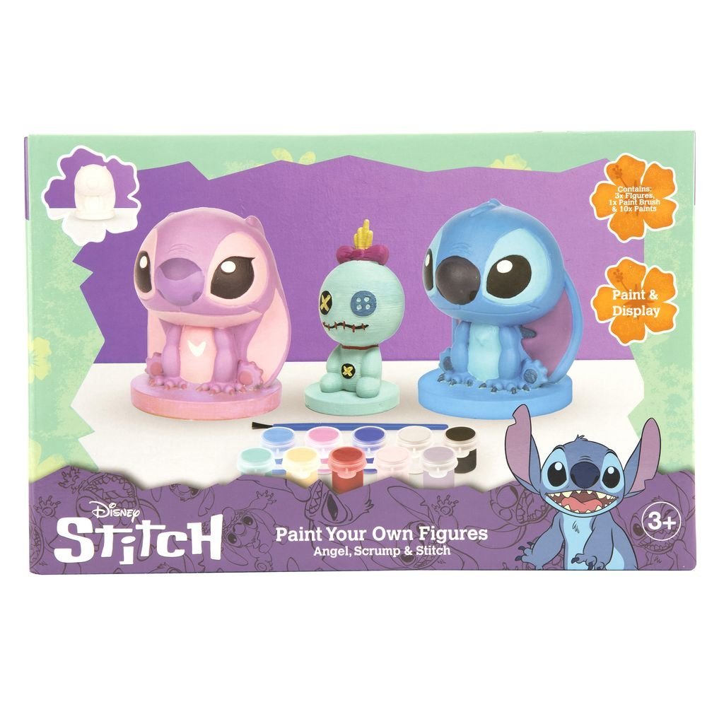 Set de 3 Figuras de Escayola para Pintar Stitch CYP