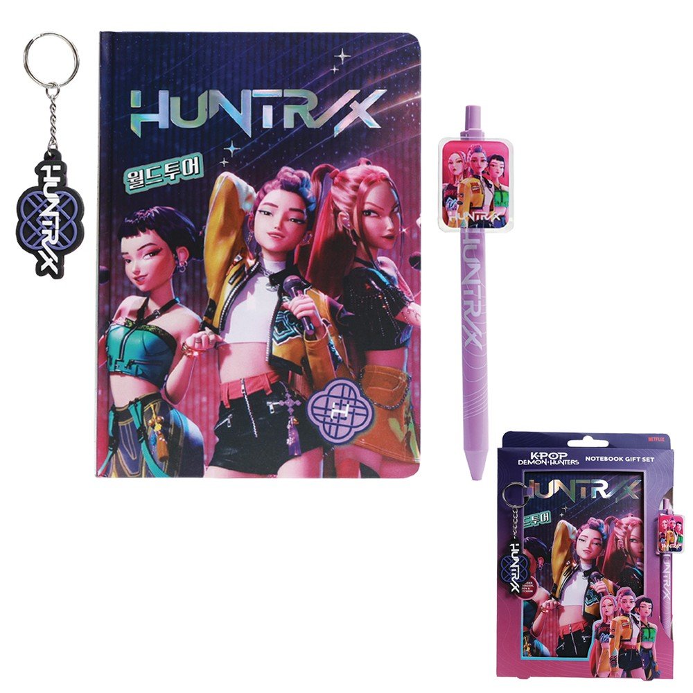 Libreta con bolígrafo y llavero Huntrix K-Pop Demon Hunters Imagen principal del producto