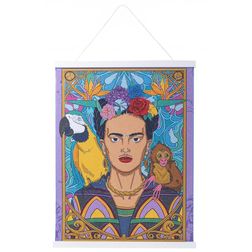 PINTAR DIAMANTE CRYSTAL ART SCROLL 40X50 FRIDA KAHLO | CRAFT BUDDIES | 1 UNIDAD | 5056588615643
