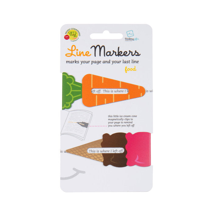 MARCAPAGINAS LINEMARKERS FOOD | 1 UNIDADES | (THINKING GIFTS)