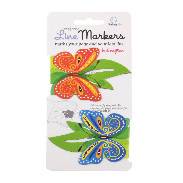 MARCAPAGINAS LINEMARKERS BUTTERFLIES | 1 UNIDADES | (THINKING GIFTS)