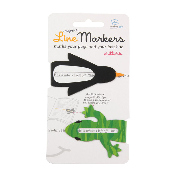 MARCAPAGINAS LINEMARKERS CRITTERS | 1 UNIDADES | (THINKING GIFTS)