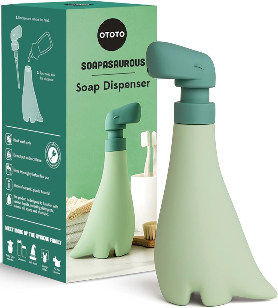 Dispensador de jabón con forma de dinosaurio Ototo Jabonosaurio