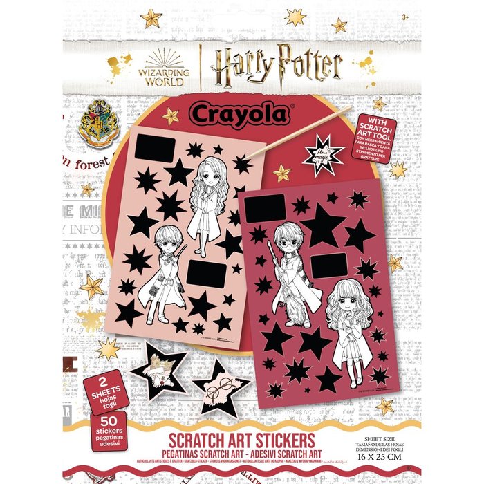 Set Scratch Art con Stickers Harry Potter Crayola