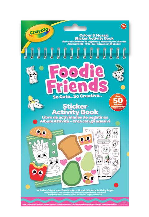 ALBUM ACTIVIDADES Y PEGATINAS FOODIE FRIENDS | 1 UNIDADES | (CRAYOLA) Imagen principal del producto