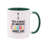 TAZA PORCELANA AWESOME TEACHER INTERIOR VERDE | WIDDOP | 1 UNIDAD | 5063322007176