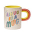 Taza Letras Relieve Arcoiris WIDDOP