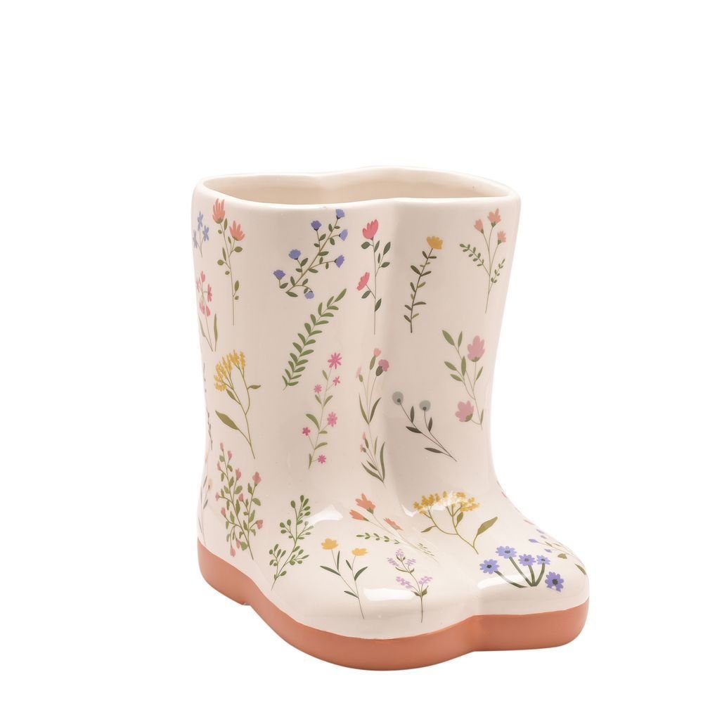 Jarrón Cerámica Botas Agua Floral Wellies WIDDOP