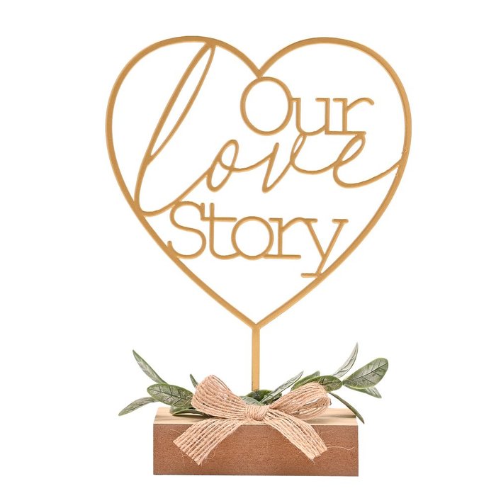 Placa Decorativa Love Story Heart WIDDOP Imagen principal del producto