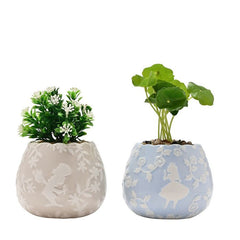 SET 2 MACETEROS ALICIA EN PAIS DE LAS MARAVILLAS CON PLANTA | WIDDOP DISNEY | 1 UNIDAD | 5063322048506
