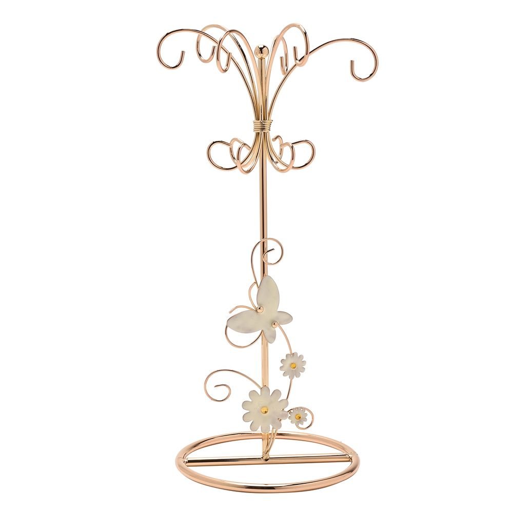 Porta Joyas Mariposa y Flor Dorado WIDDOP Imagen principal del producto