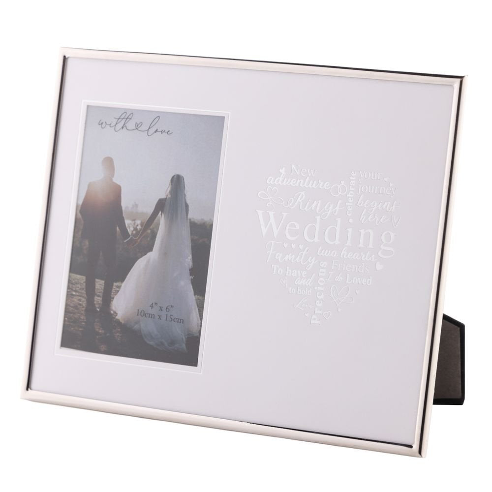Marco fotos corazón plateado wedding 10x15 Widdop Imagen secundaria del producto