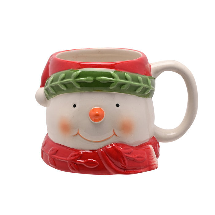 Taza Cerámica Forma Muñeco Nieve Widdop Navidad