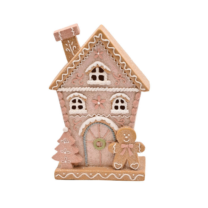 DECORACION CASA DE JENGIBRE ILUMINADA ROSA | WIDDOP NAVIDAD | 1 UNIDAD | 5063322095593