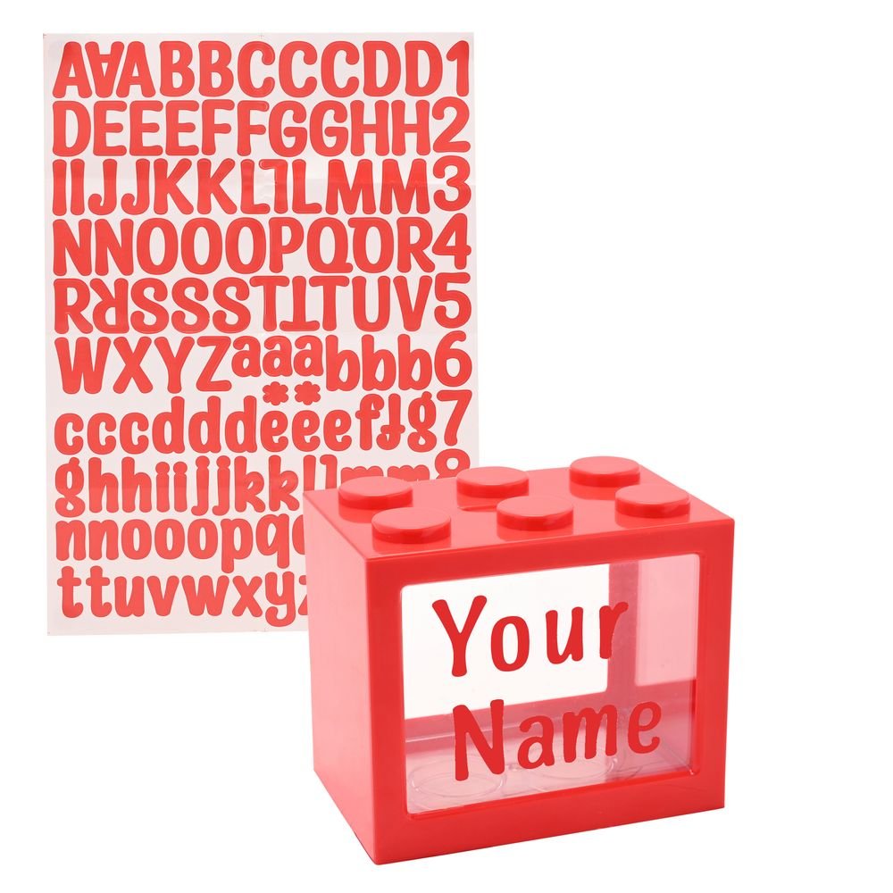 HUCHA PERSONALIZABLE BANK BLOX ROJA | WIDDOP | 1 UNIDAD | 5063322101799 Imagen principal del producto