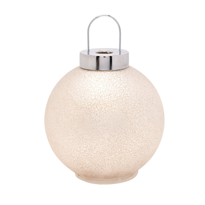 Bola decorativa de cristal con luz LED blanca 15 cm WIDDOP Navidad