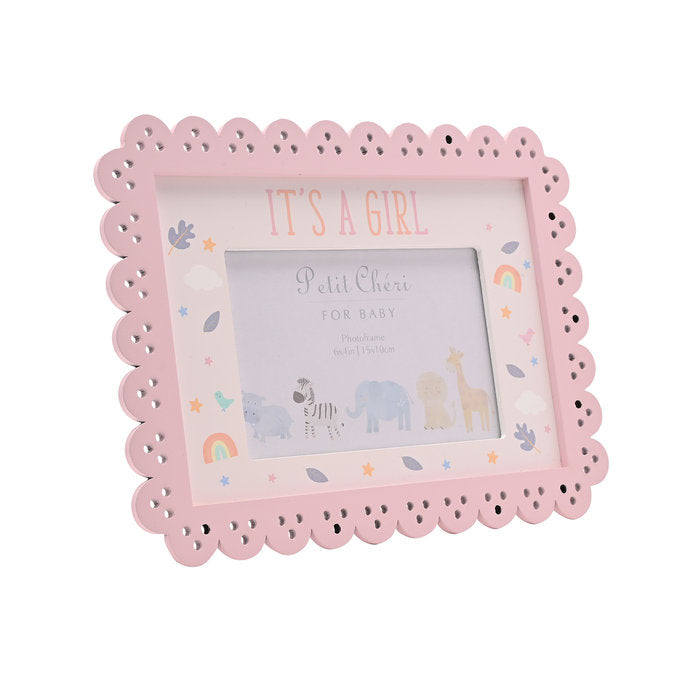 MARCO FOTOS PETIT CHERI 15X10 COLOR ROSA ITS A GIRL | 1 UNIDADES | (WIDDOP) Imagen principal del producto