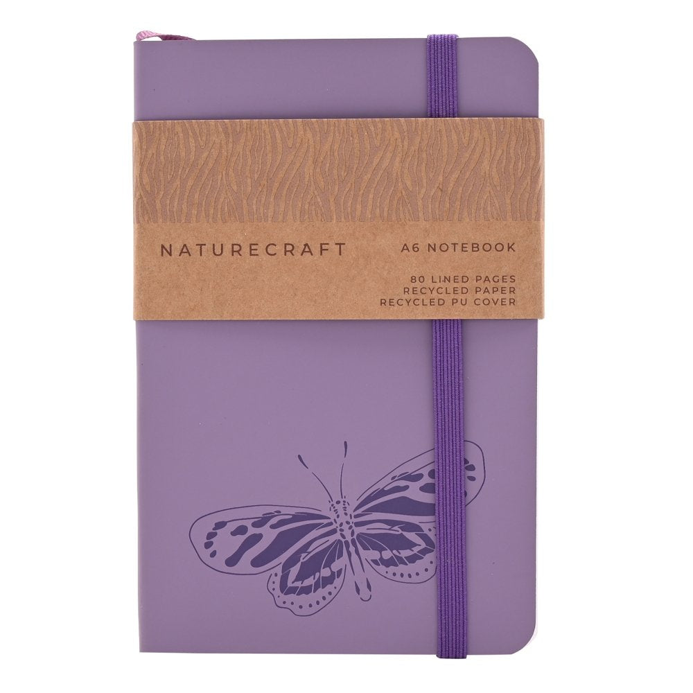Cuaderno Naturecraft Butterfly reciclado color lavanda WIDDOP Imagen principal del producto