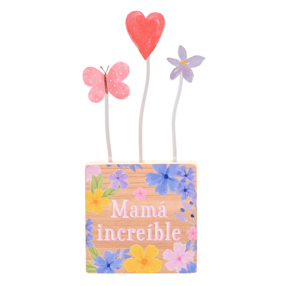 DECORACION MAMA INCREIBLE CORAZON Y FLOR | WIDDOP | 1 UNIDAD | 5063322114843