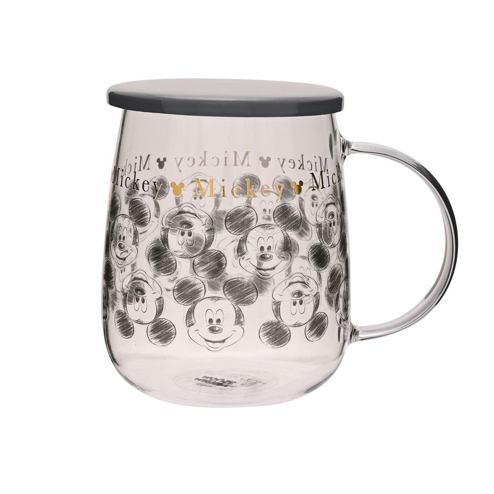 Taza Cristal Disney con Tapa Mickey