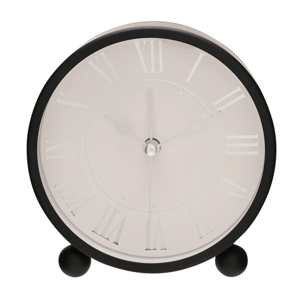 Reloj despertador de metal Hometime de 11 cm negro WIDDOP