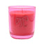 Vela aromática con lazo en vaso de vidrio rosa WIDDOP