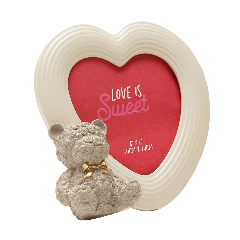 Marco Fotos Corazón Gris y Blanco Love is Sweet WIDDOP Imagen principal del producto