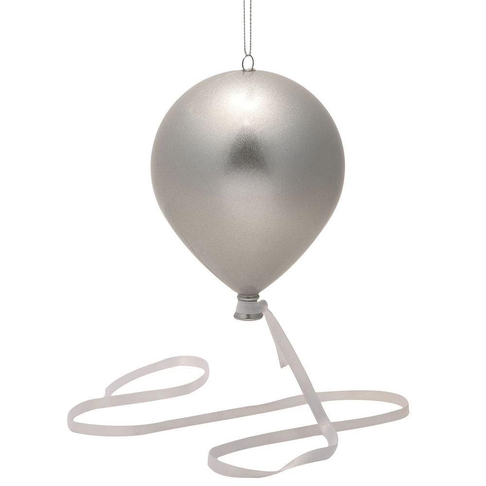 Globo plástico plateado con cinta WIDDOP 150 mm x 200 mm