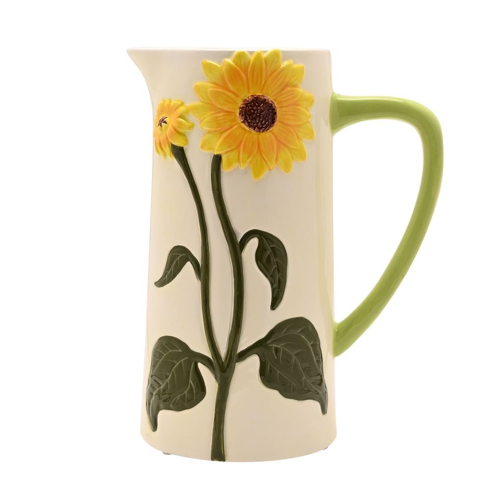 Jarra Girasol con Asa Verde Pintada a Mano WIDDOP Imagen principal del producto