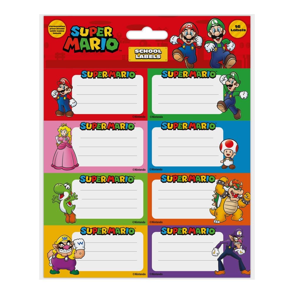 Etiquetas Escolares Super Mario PYRAMID International Pack 24 Imagen principal del producto