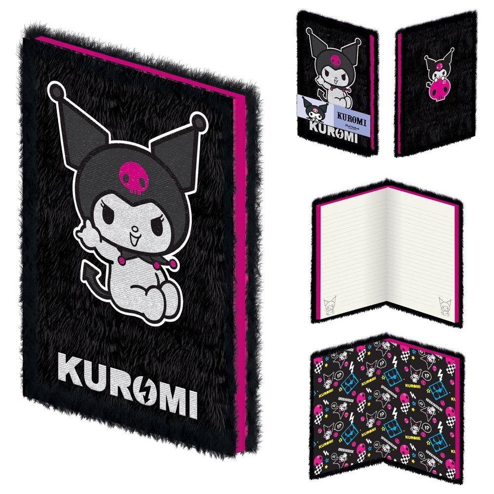 Cuaderno A5 Felpa Kuromi Rock Out - Pyramid Imagen principal del producto
