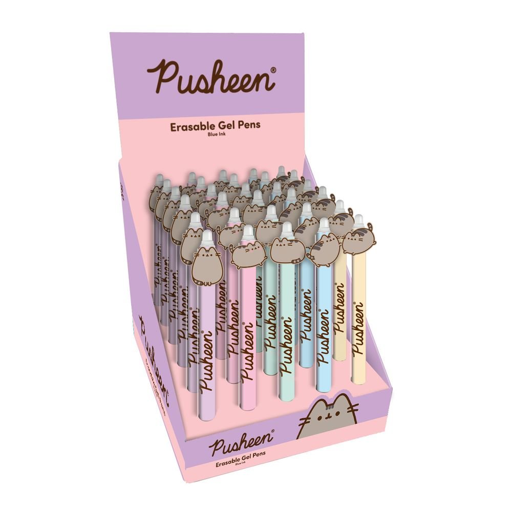 Expositor 30 Bolígrafos Borrables Gel Pusheen Pyramid International