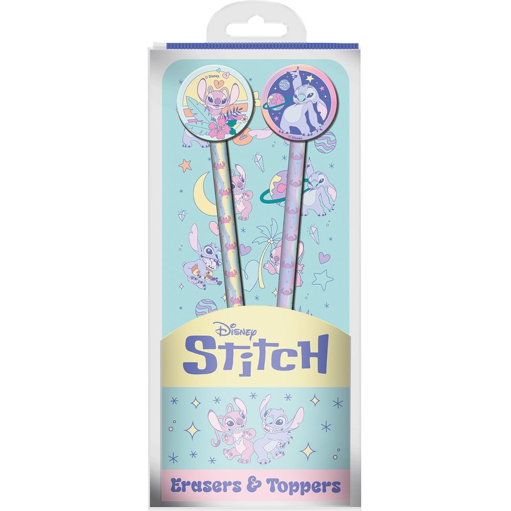Set 2 Lapices con Topper Disney Stitch Planetary Pyramid International