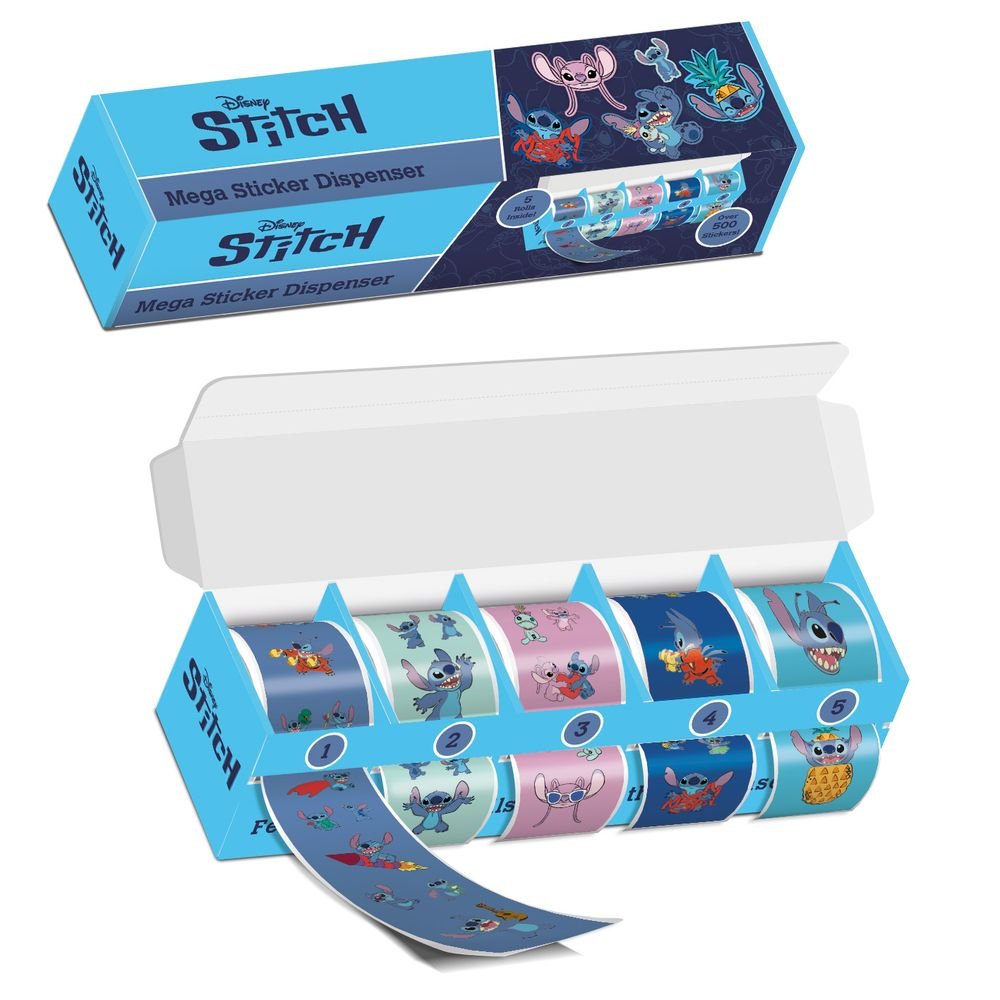 Dispensador de Stickers 500 Und Disney Stitch Pyramid International Imagen principal del producto