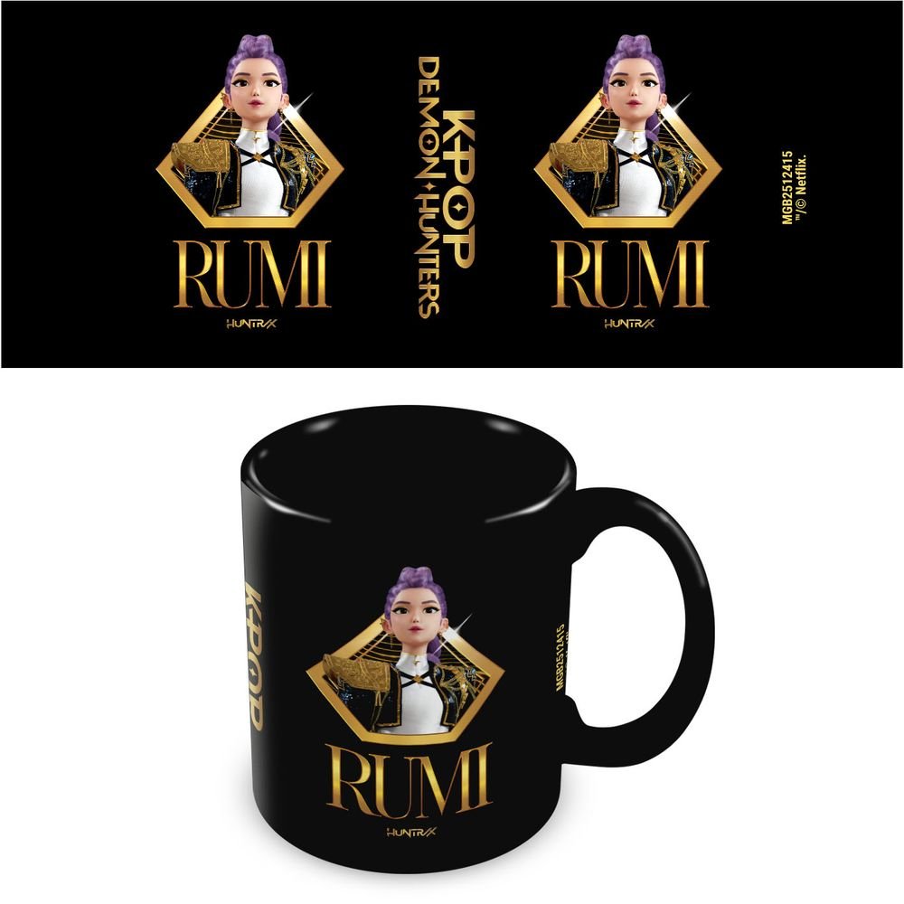 Taza Negra K-pop Demon Hunters K-pop Golden Rumi 325ml Pyramid International